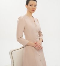 Медицинское платье А7314 бежевое