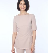 Блуза базовая А2701 бежевая