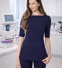 Блуза базовая А2701 синяя